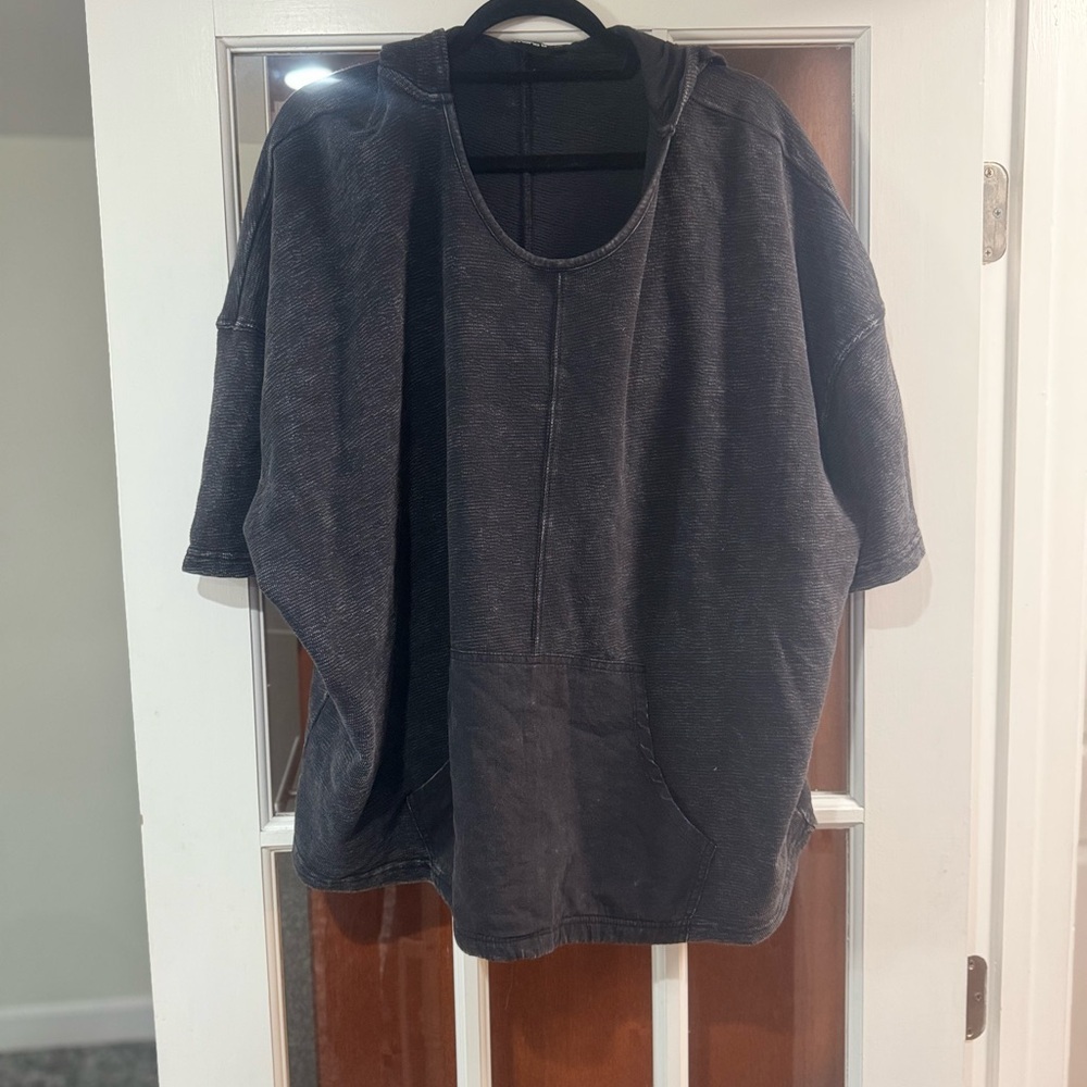 EUC MONO B BLACK OVERSIZED HOODIE PULLOVER